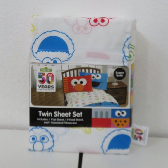 Sesame Street | Bedding | Sesame Street Elmo Cookie Monster Twin Sheet ...